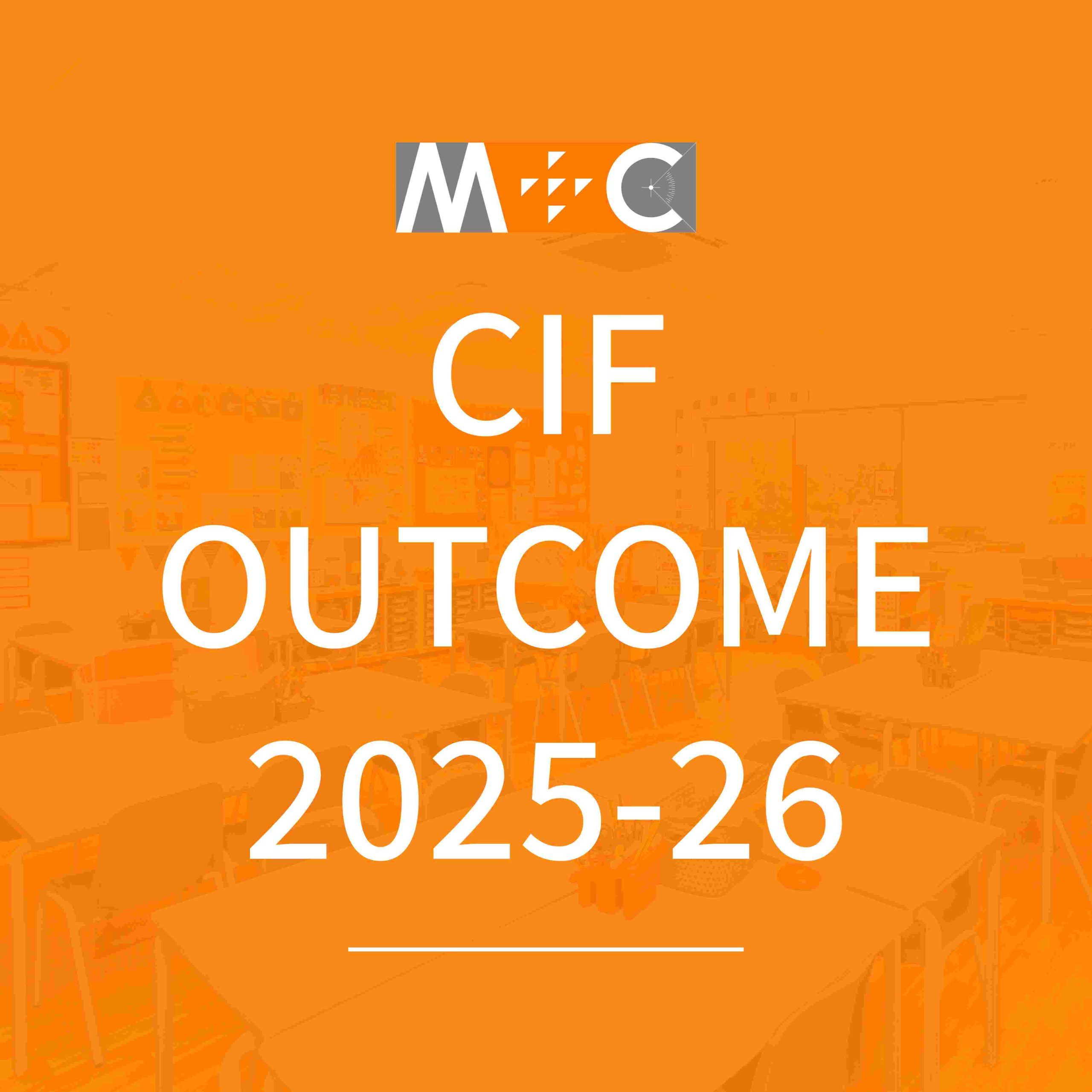 Condition Improvement Fund 2025 to 2026 outcome