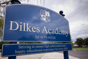 Dilkes Academy Sign