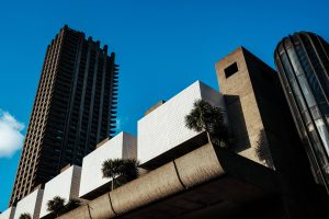 An image of part of the Barbican Centre, London.