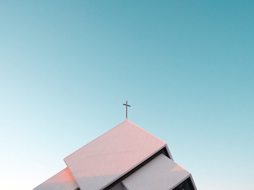 Churches can take many forms such as this modernistic example in Iceland.