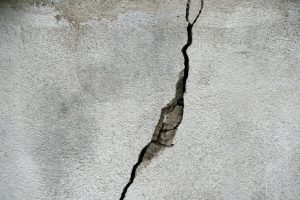subsidence causing a wall to crack