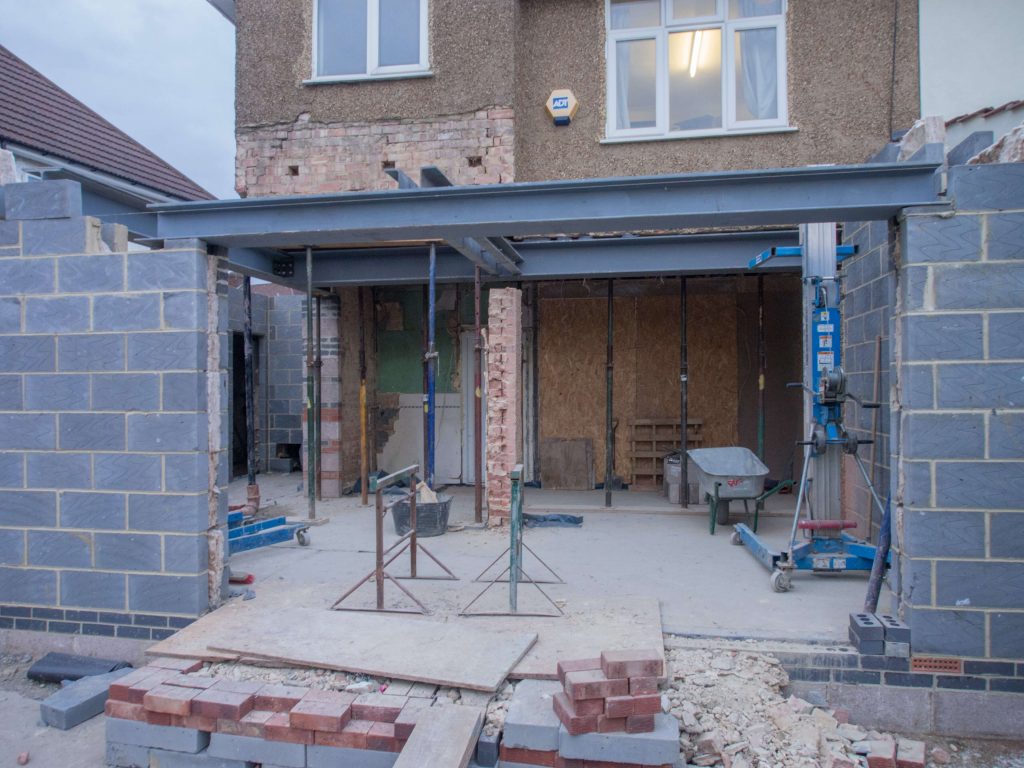 Image of unfinished home extension