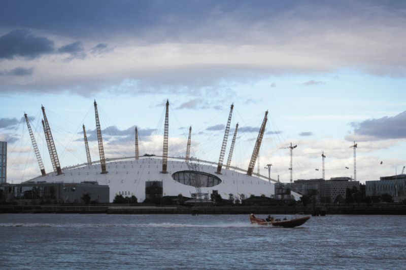 Image of the O2 Arena, an example of famous architecture and design